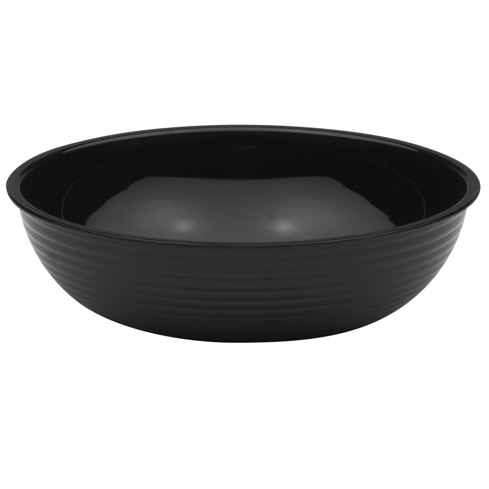 CAMBRO MFG. CO. RSB15CW110 Cambro Camwear Round Ribbed Bowls, 15in, Black, Set Of 4 Bowls