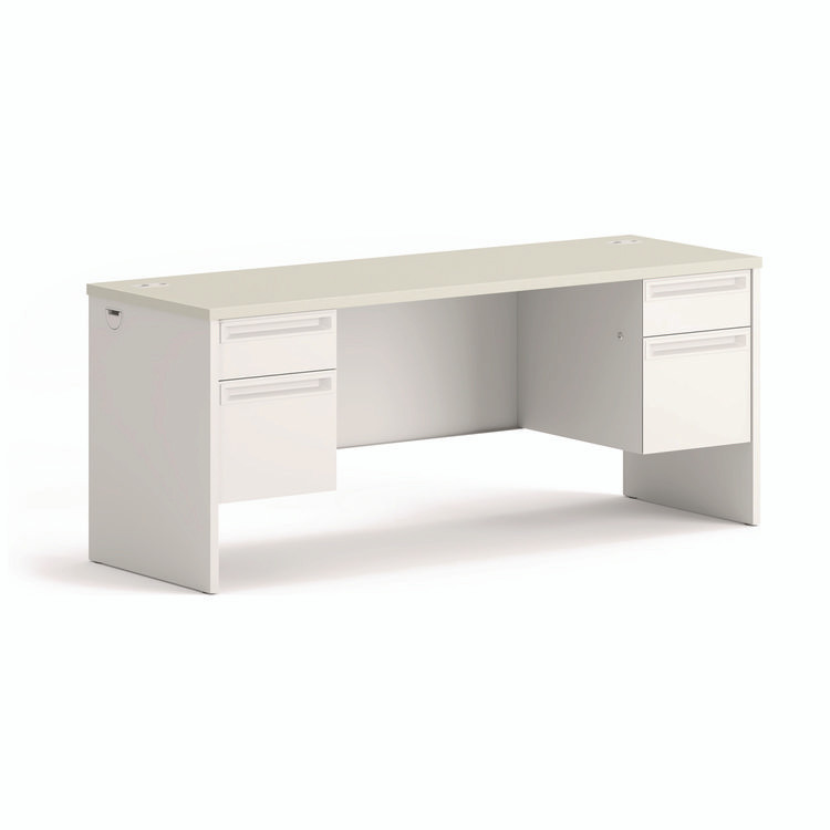 HON COMPANY 38854B9Q 38000 Series Kneespace Credenza, 72w x 24d x 29.5h, Silver Mesh/Light Gray