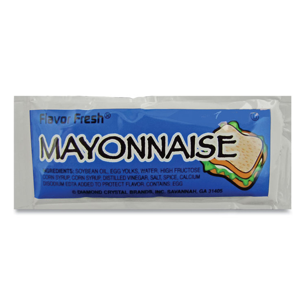 DIAMOND CRYSTAL BRANDS Flavor Fresh® 80005 Condiment Packets, Mayonnaise, 0.32 oz Packet, 200/Carton