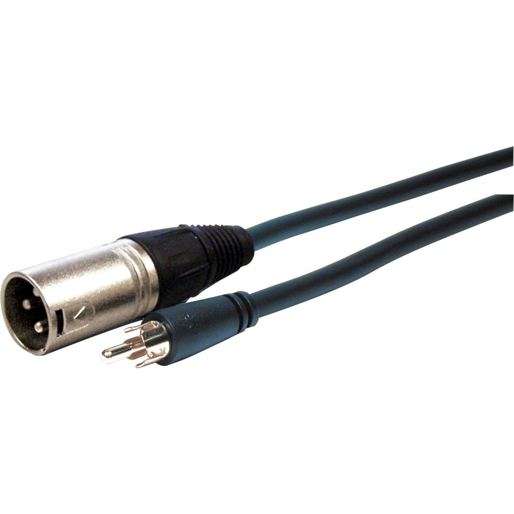 VCOM INTERNATIONAL MULTI MEDIA XLRP-PP-3ST Comprehensive Standard Series XLR Plug to RCA Plug Audio Cable 3ft - 3 ft Mini-phone/RCA Audio Cable for Audio Device - First End: 1 x XLR Microphone - Male - Second End: 1 x RCA - Male - Shielding - 24 AWG