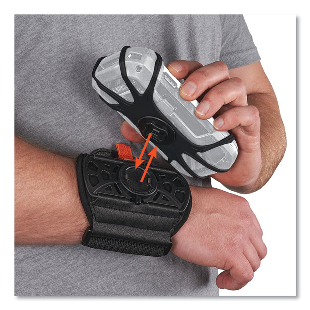 TENACIOUS HOLDINGS, INC. ergodyne® 19145 Squids 5545 Arm and Wrist Scanner Mount, Large 7 x 8.5 x 1.5, Elastic, Black