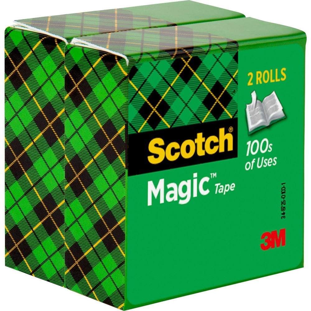 3M CO Scotch 8103472BD  Magic Tape, 0.75in x 216ft, Clear, Pack Of 12 Rolls