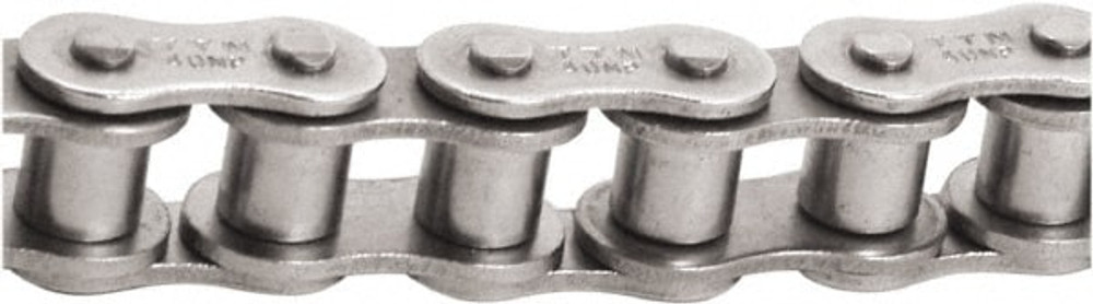 Tritan 25-1SS 10FT Roller Chain: 1/4" Pitch, 25SS Trade, 10' Long, 1 Strand