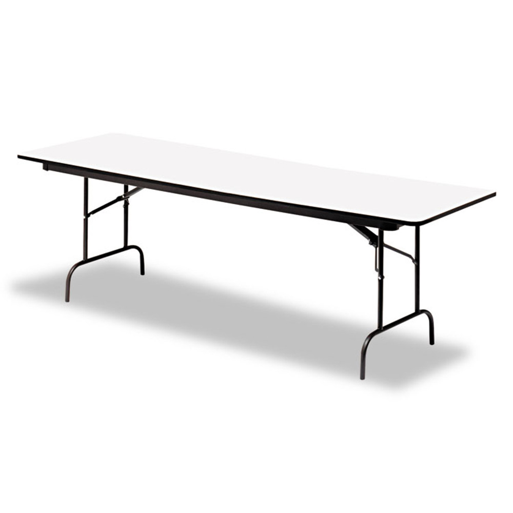 ICEBERG ENTERPRISES 55217 OfficeWorks Commercial Wood-Laminate Folding Table, Rectangular, 60" x 30" x 29", Gray/Charcoal