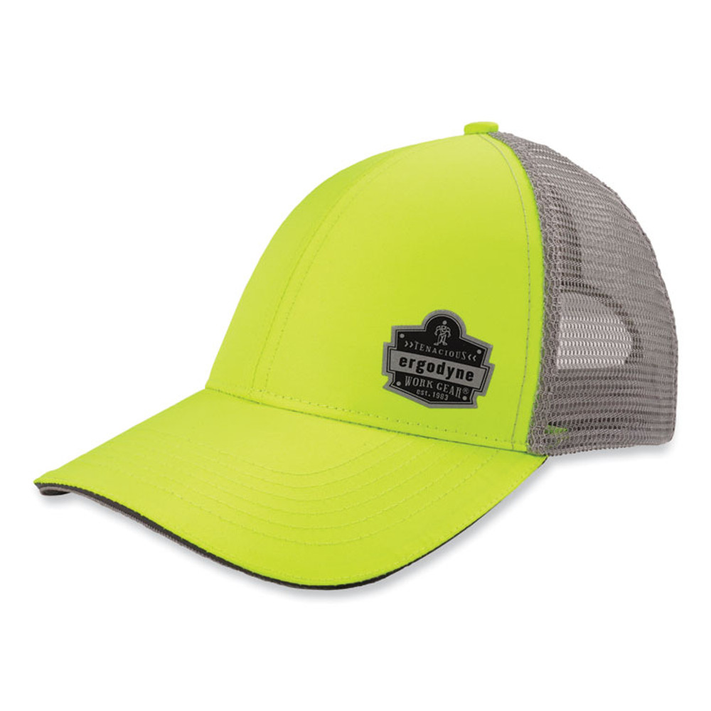TENACIOUS HOLDINGS, INC. ergodyne® 23244 GloWear 8933 Reflective Snapback Hat, Cotton/Polyester, Ergodyne Logo, One Size Fits Most, Hi-Vis Lime
