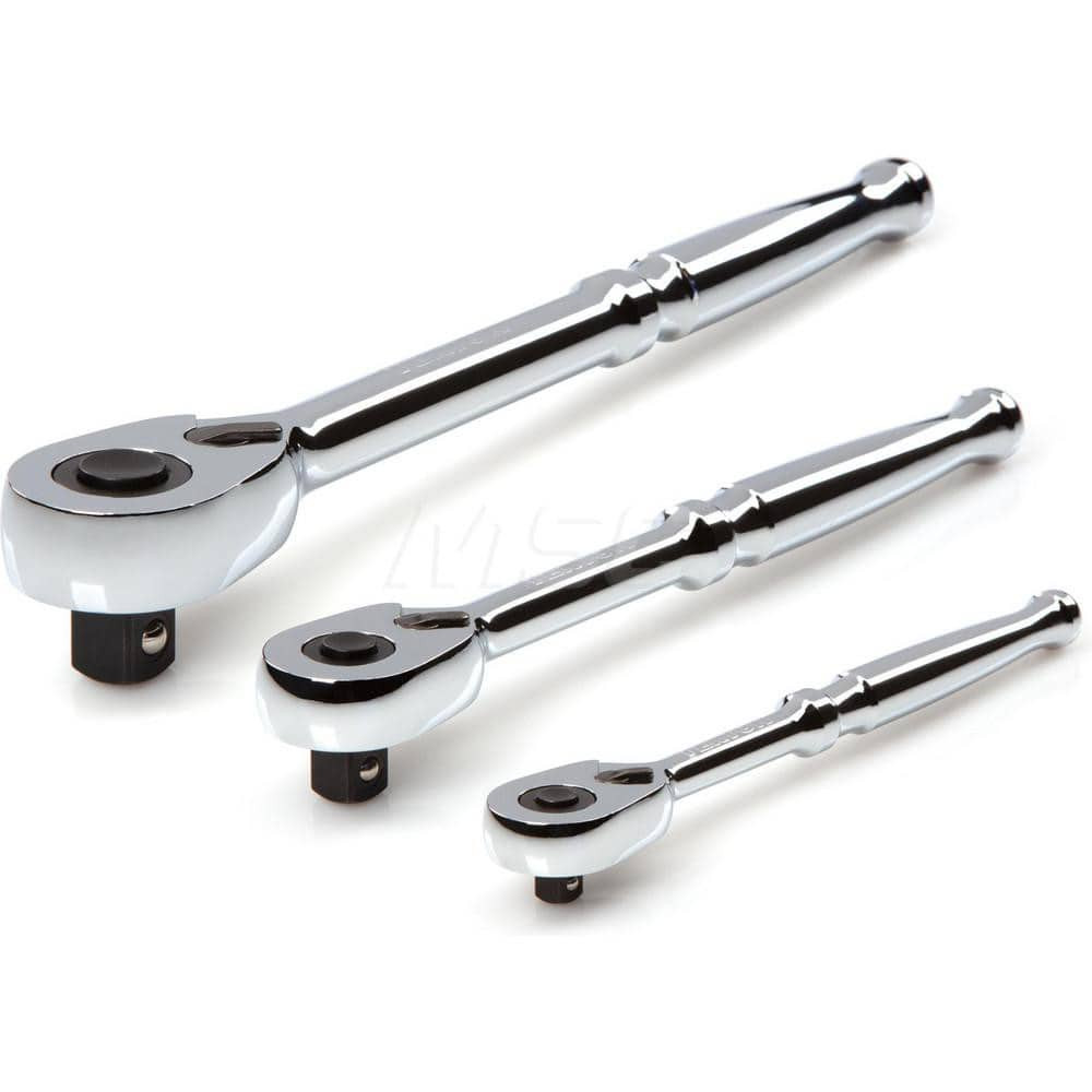 Tekton SRH91100 1/4, 3/8, 1/2 Inch Drive Quick-Release Ratchet Set (3-Piece)