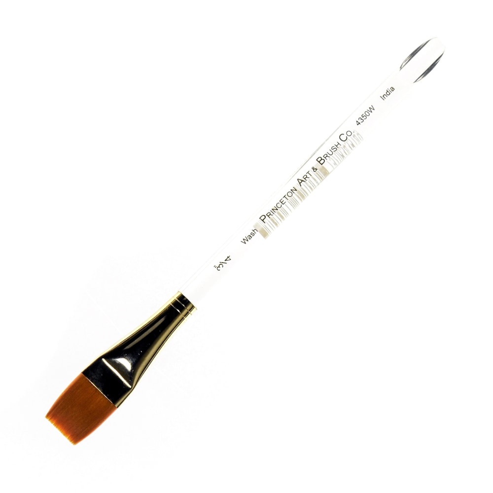 PRINCETON ARTIST BRUSH CO. 4350W-075 Princeton Series 4350 Paint Brush, 3/4in, Square Wash Bristle, Synthetic, Green