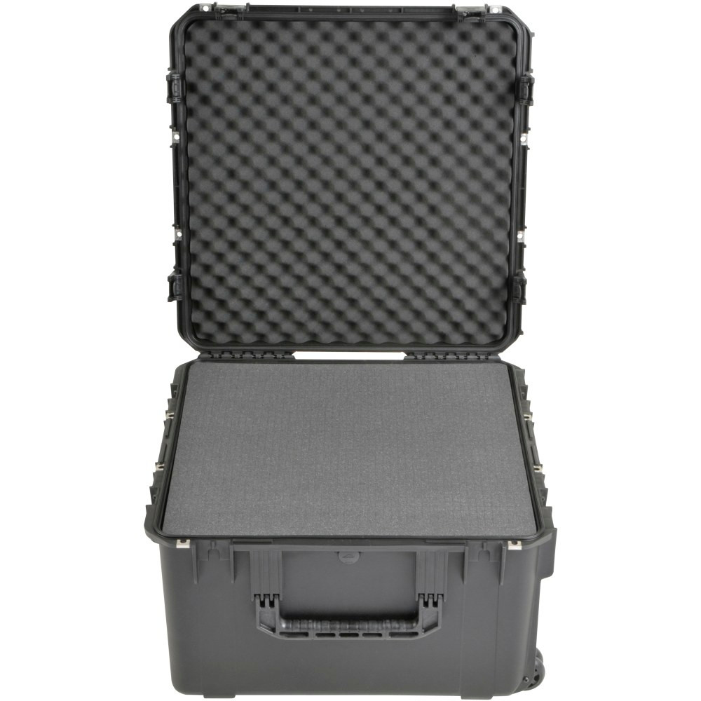SKB CORPORATION 3I-2424-14BC SKB Cases iSeries Protective Case With Cubed Foam And Wheels, 24in x 24in, 14in, Black