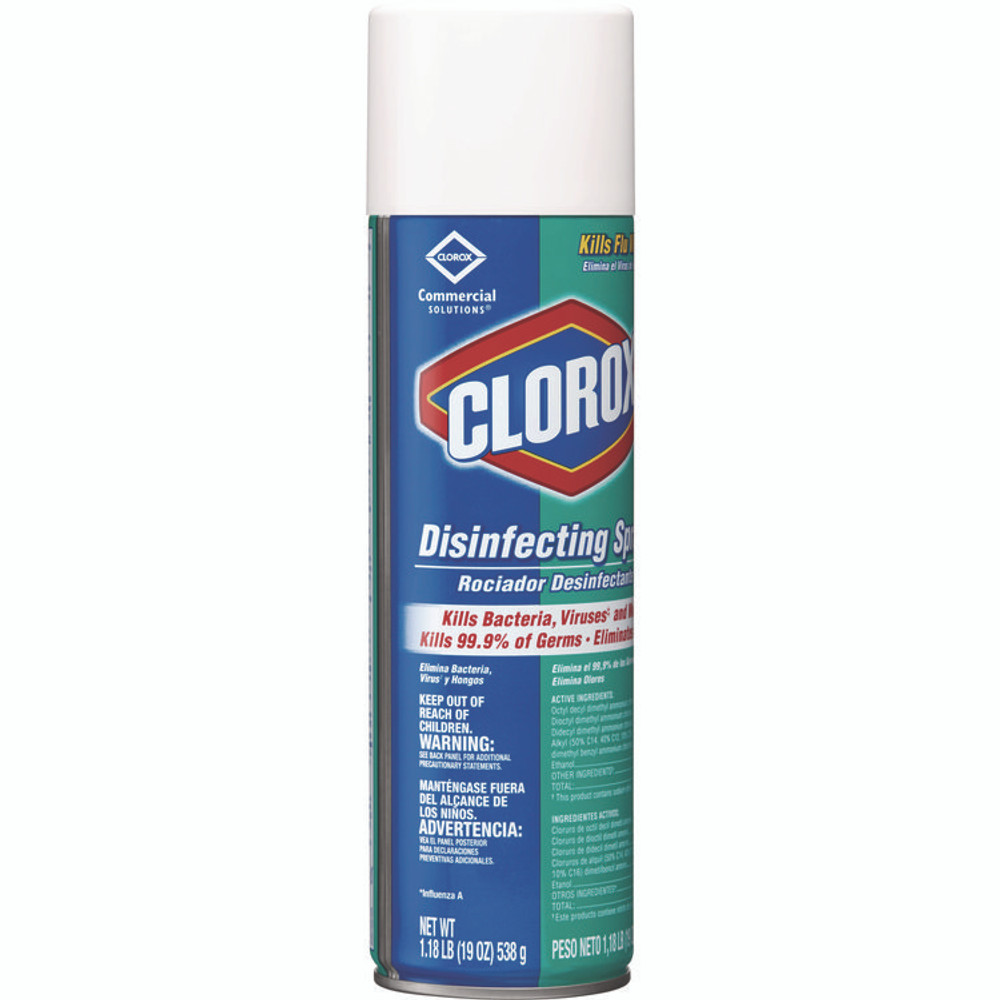 CLOROX SALES CO. 38504CT Disinfecting Spray, Fresh, 19 oz Aerosol Spray, 12/Carton