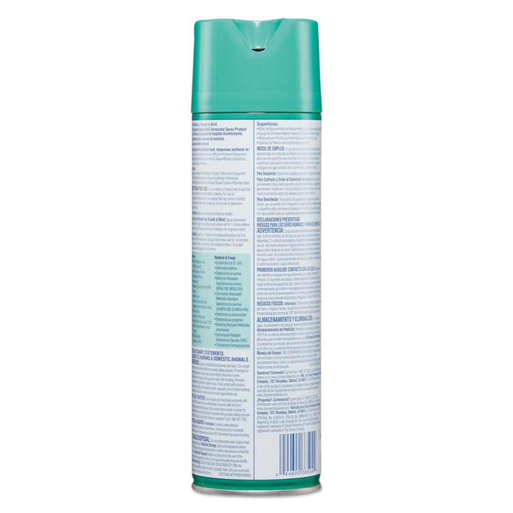 CLOROX SALES CO. 38504CT Disinfecting Spray, Fresh, 19 oz Aerosol Spray, 12/Carton