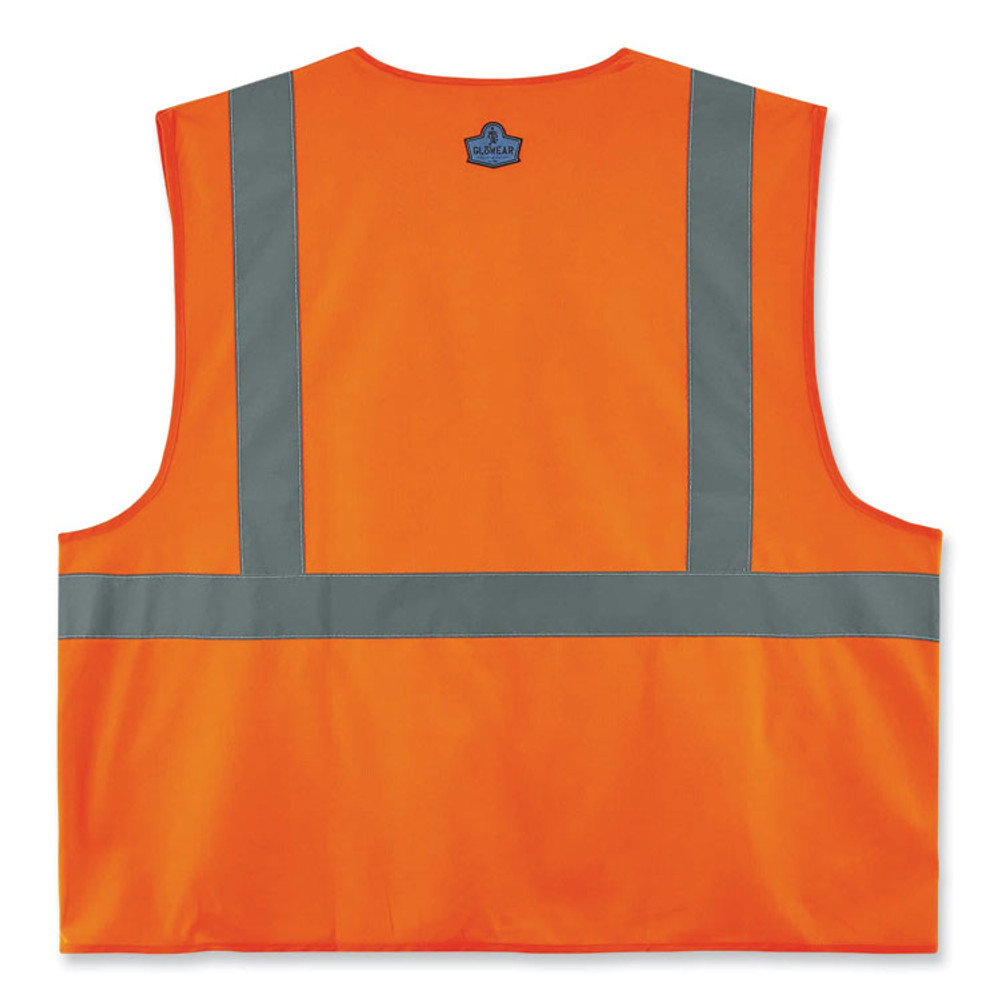 TENACIOUS HOLDINGS, INC. ergodyne® 21179 GloWear 8225HL Class 2 Standard Solid Hook and Loop Vest, Polyester, Orange, 4X-Large/5X-Large