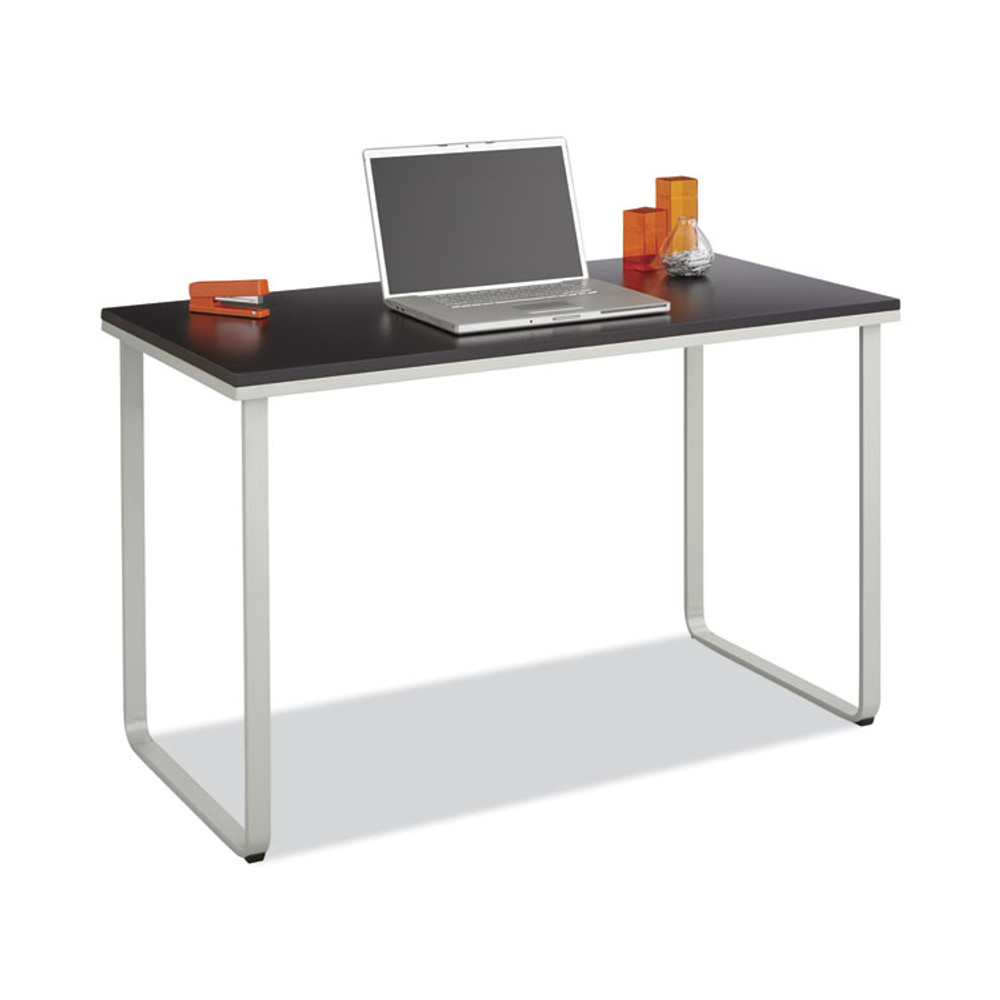 SAFCO PRODUCTS 1943BLSL Steel Desk, 47.25" x 24" x 28.75", Black/Silver