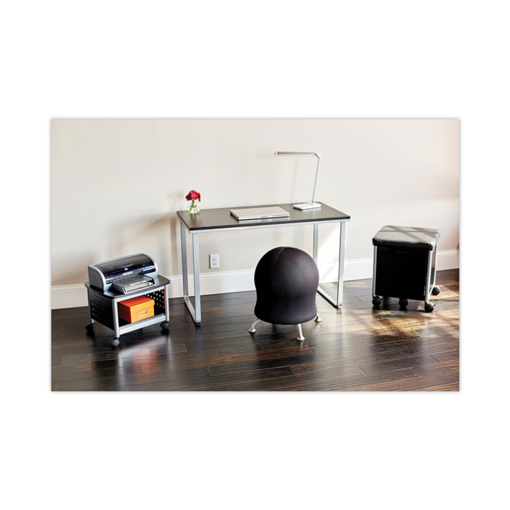SAFCO PRODUCTS 1943BLSL Steel Desk, 47.25" x 24" x 28.75", Black/Silver