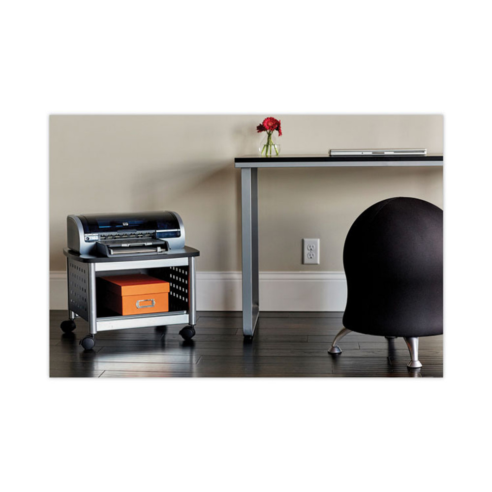 SAFCO PRODUCTS 1943BLSL Steel Desk, 47.25" x 24" x 28.75", Black/Silver