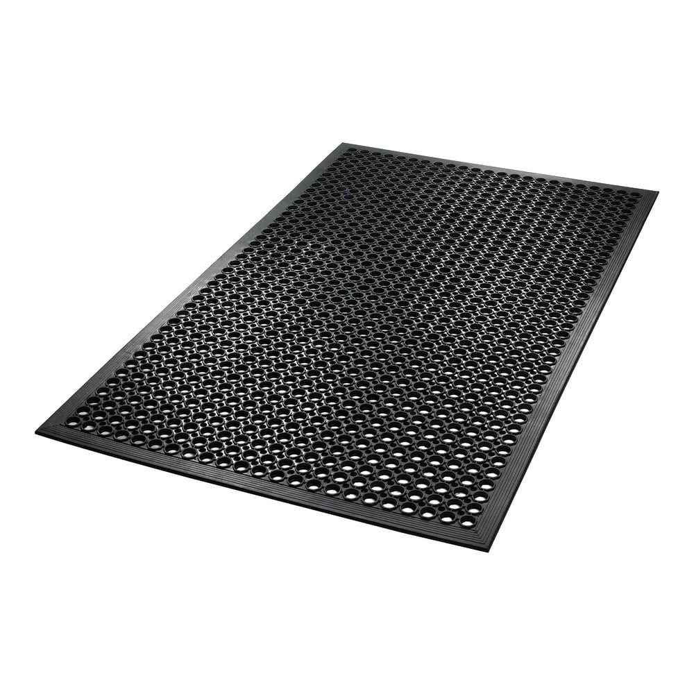 CROWN MATS & MATTING WSCT35BK Crown SafeWalk-Light Antifatigue Drainage Mat, 36in x 60in, Black