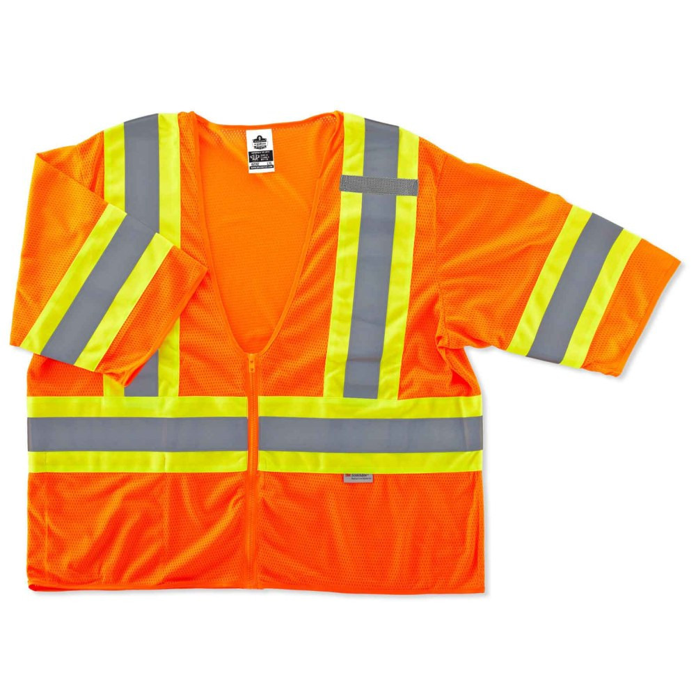 ERGODYNE CORPORATION Ergodyne 22179  GloWear Safety Vest, 2-Tone, Type-R Class 3, 4X/5X, Orange, 8330Z