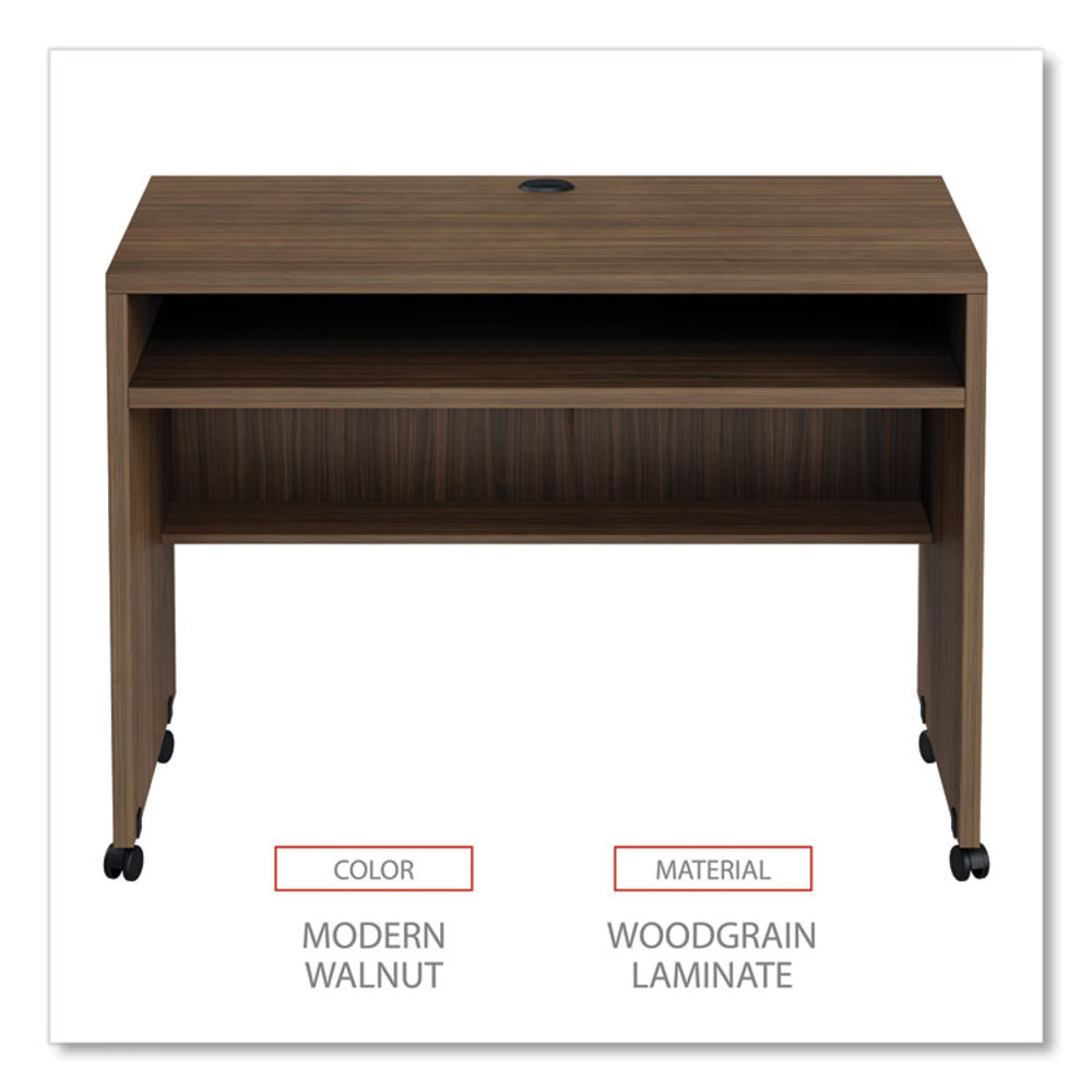 ALERA VA204224WA Alera Valencia Series Mobile Workstation Desk, 41.38" x 23.63" x 30", Modern Walnut