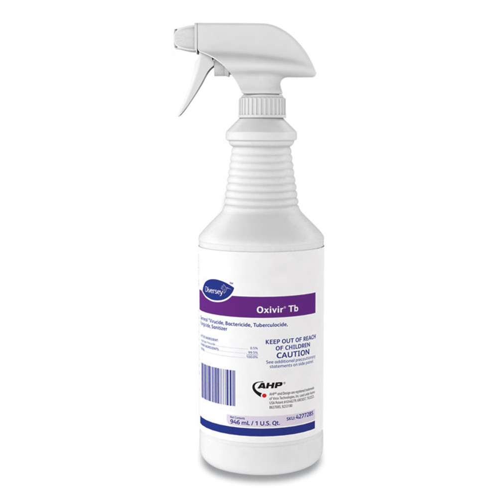 DIVERSEY 4277285 Oxivir TB One-Step Disinfectant Cleaner, 32 oz Bottle, 12/Carton