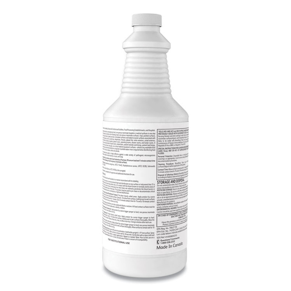 DIVERSEY 4277285 Oxivir TB One-Step Disinfectant Cleaner, 32 oz Bottle, 12/Carton