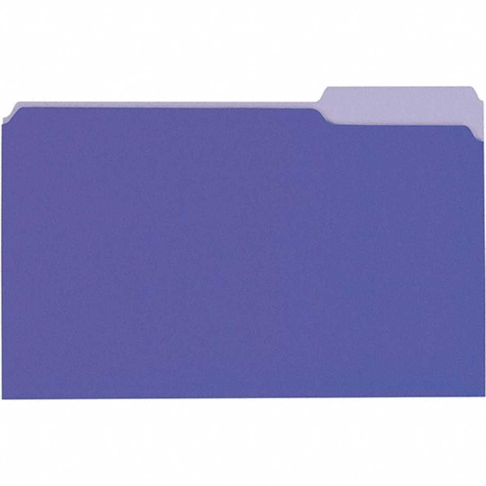 Universal One UNV10525 File Folders with Top Tab: Legal, Violet, 100/Pack