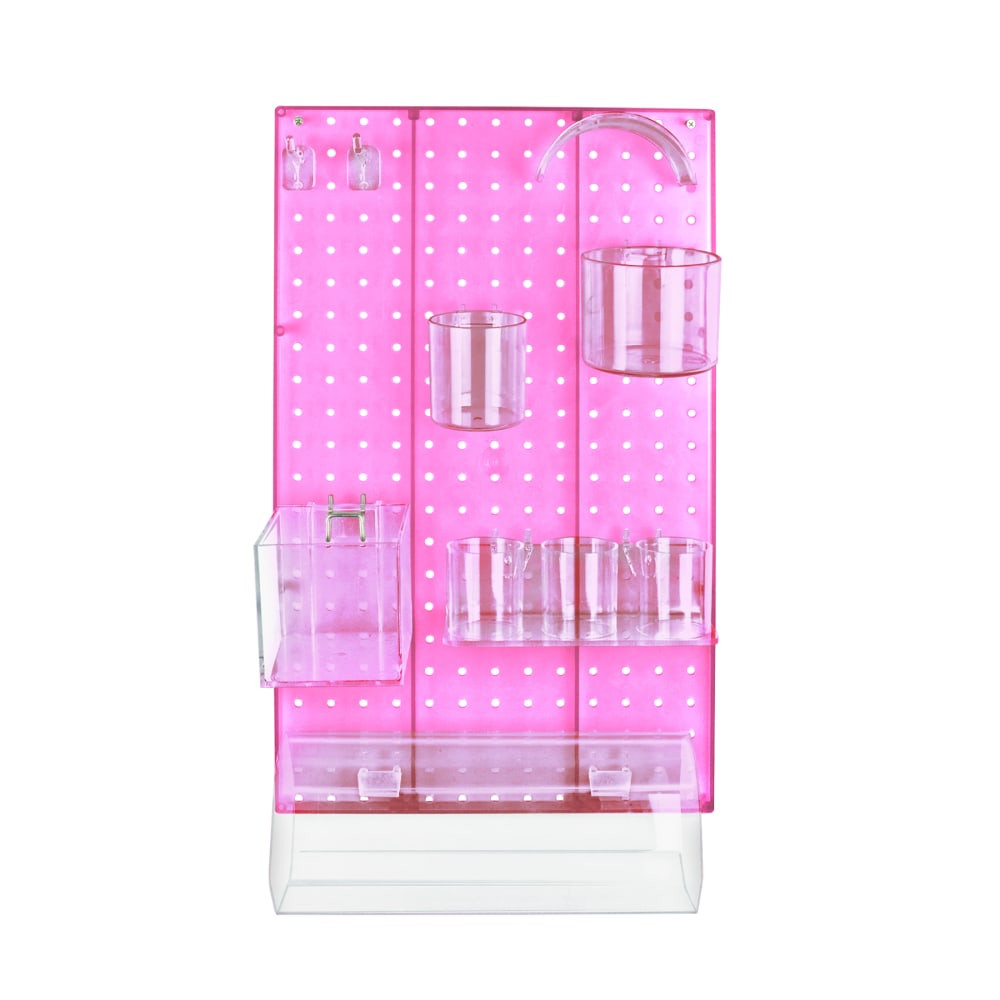 AZAR INTERNATIONAL INC Azar Displays 900940-PNK  10-Piece Pegboard Organizer Kit, Pink