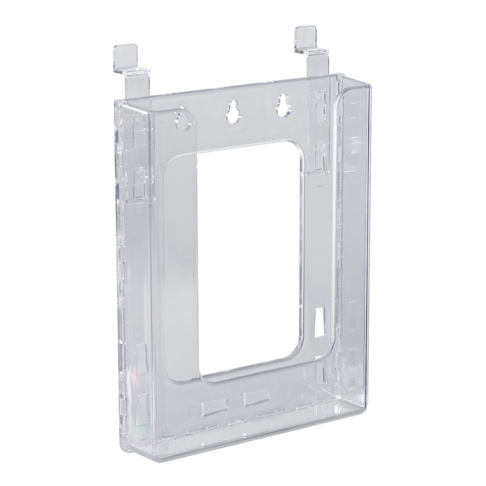 AZAR DISPLAYS 252344  Slatwall Bifold Brochure Holders, 8-1/2inH x 6-5/8inW x 1-1/2inD, Clear, Pack Of 10 Holders