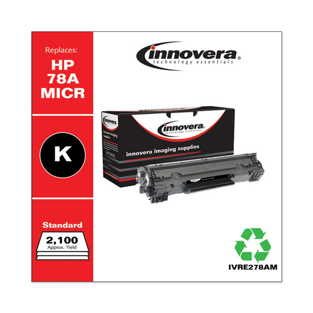 INNOVERA E278AM Remanufactured Black MICR Toner, Replacement for 78AM (CE278AM), 2,100 Page-Yield