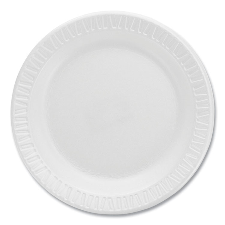 DART 6PWQR Quiet Classic Laminated Foam Dinnerware Plates, 6" dia, White, 125/Pack, 8 Packs/Carton