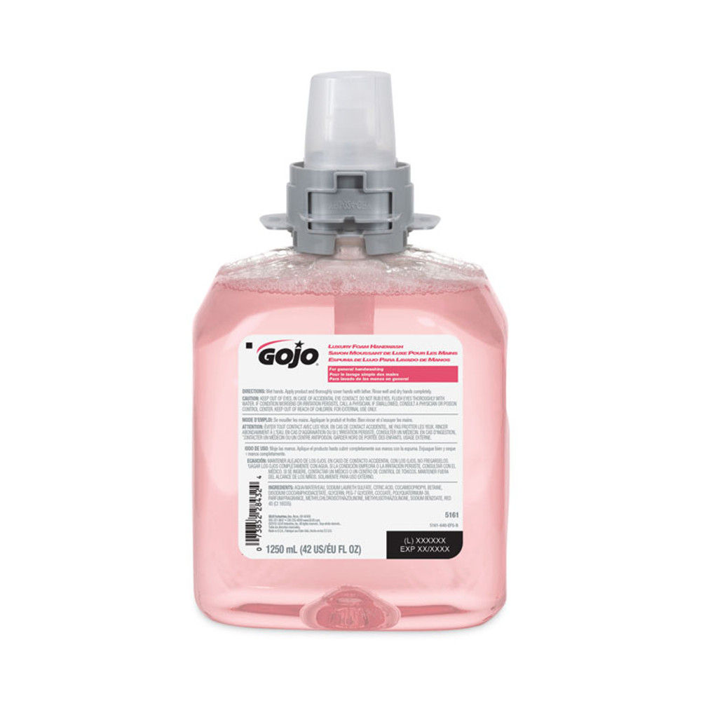 GO-JO INDUSTRIES GOJO® 516104EA Luxury Foam Handwash Refill, For FMX-12 Dispenser, Cranberry Scent, 1,250 mL