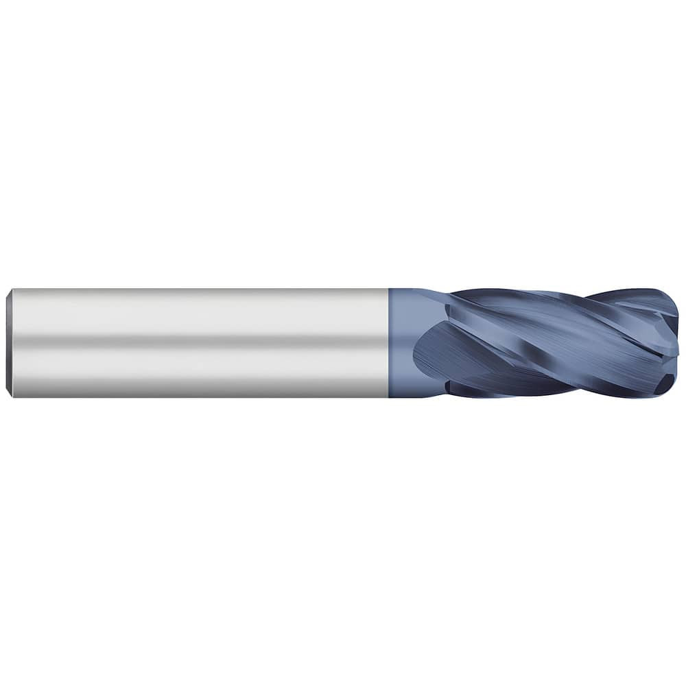 Titan USA TC74666 Corner Radius End Mill: 1" Dia, 3" LOC, 1/64" Radius, 4 Flutes, Solid Carbide