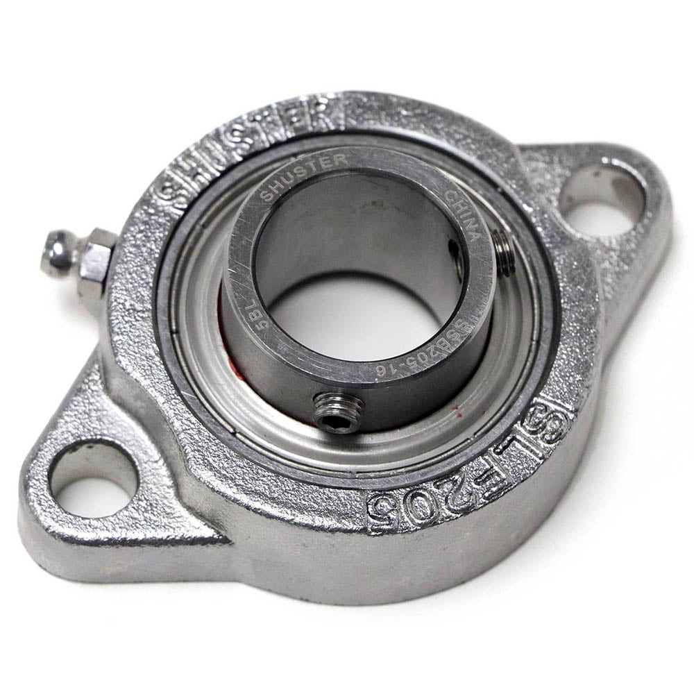 Shuster 08766130 SSBSLF204-12, 3/4" ID, 61mm OAL x 90mm OAH29mm Wide, 2-Bolt Flange Bearing