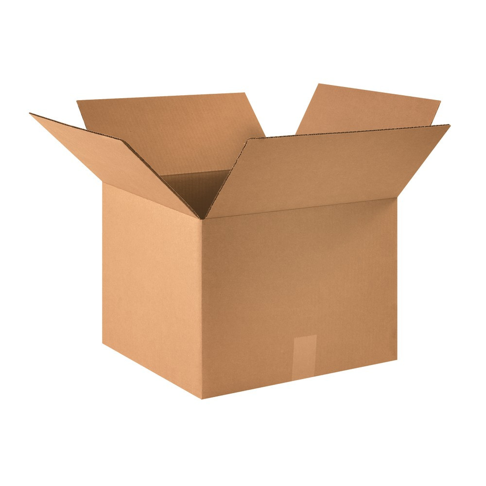 B O X MANAGEMENT, INC. 161612 Partners Brand Corrugated Boxes, 16in x 16in x 12in, Kraft, Pack Of 25