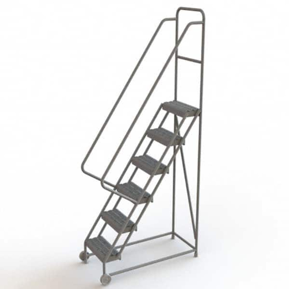 TRI-ARC KDTF106162 Steel Rolling Ladder: 6 Step