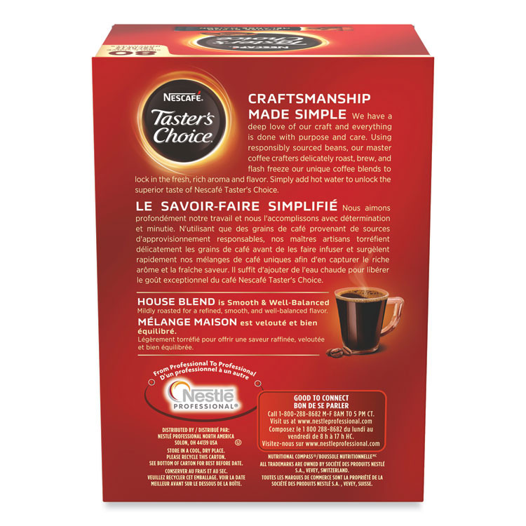 NESTLE Nescafé® 15782 Taster's Choice Stick Pack, House Blend, 80/Box