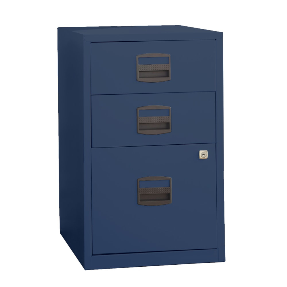 EMPIRE IMPORTS INC Bisley FILE3-NV  14-13/16inD Vertical 3-Drawer Under-Desk File Cabinet, Navy