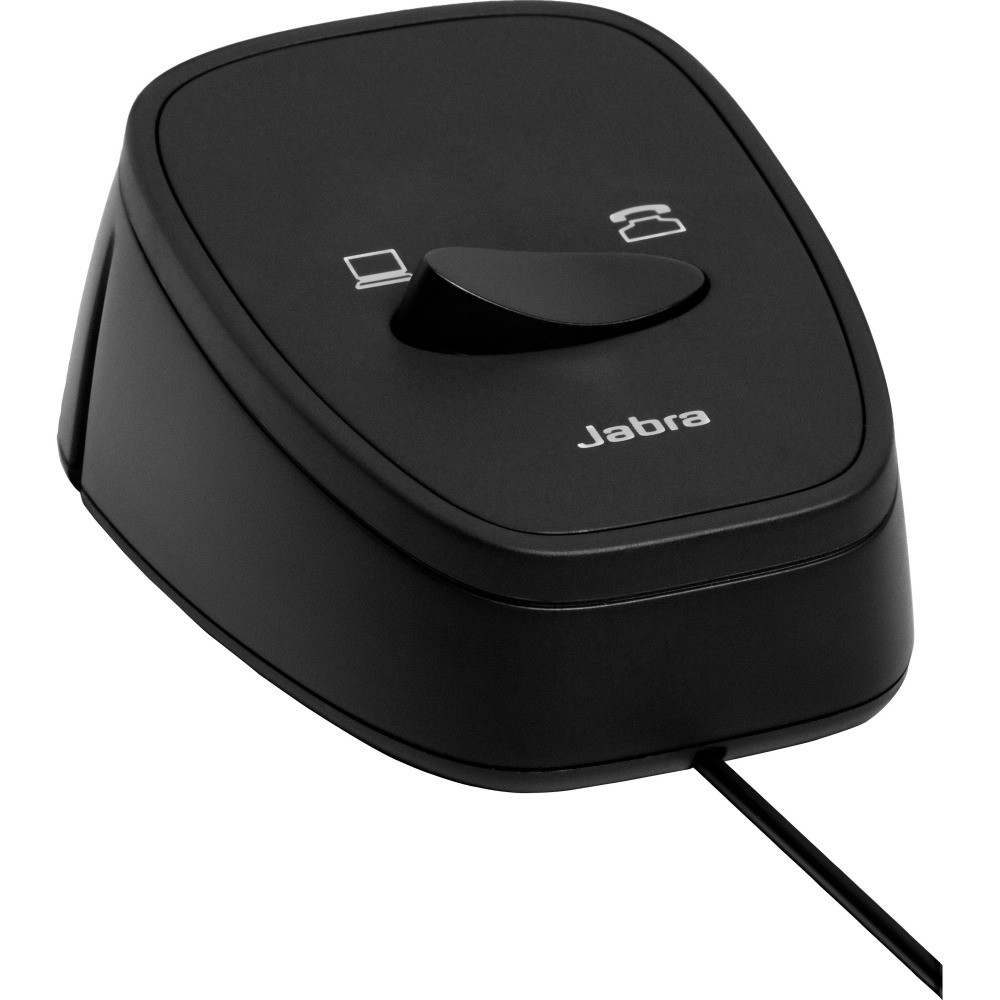 Manual switch for simple, hassle-free operation  Cost-effective option for blended telephony environments  Enables use of Jabra QD headsets with PC-based softphones  Ideal for transitioning from desk phone telephony to unified communications
