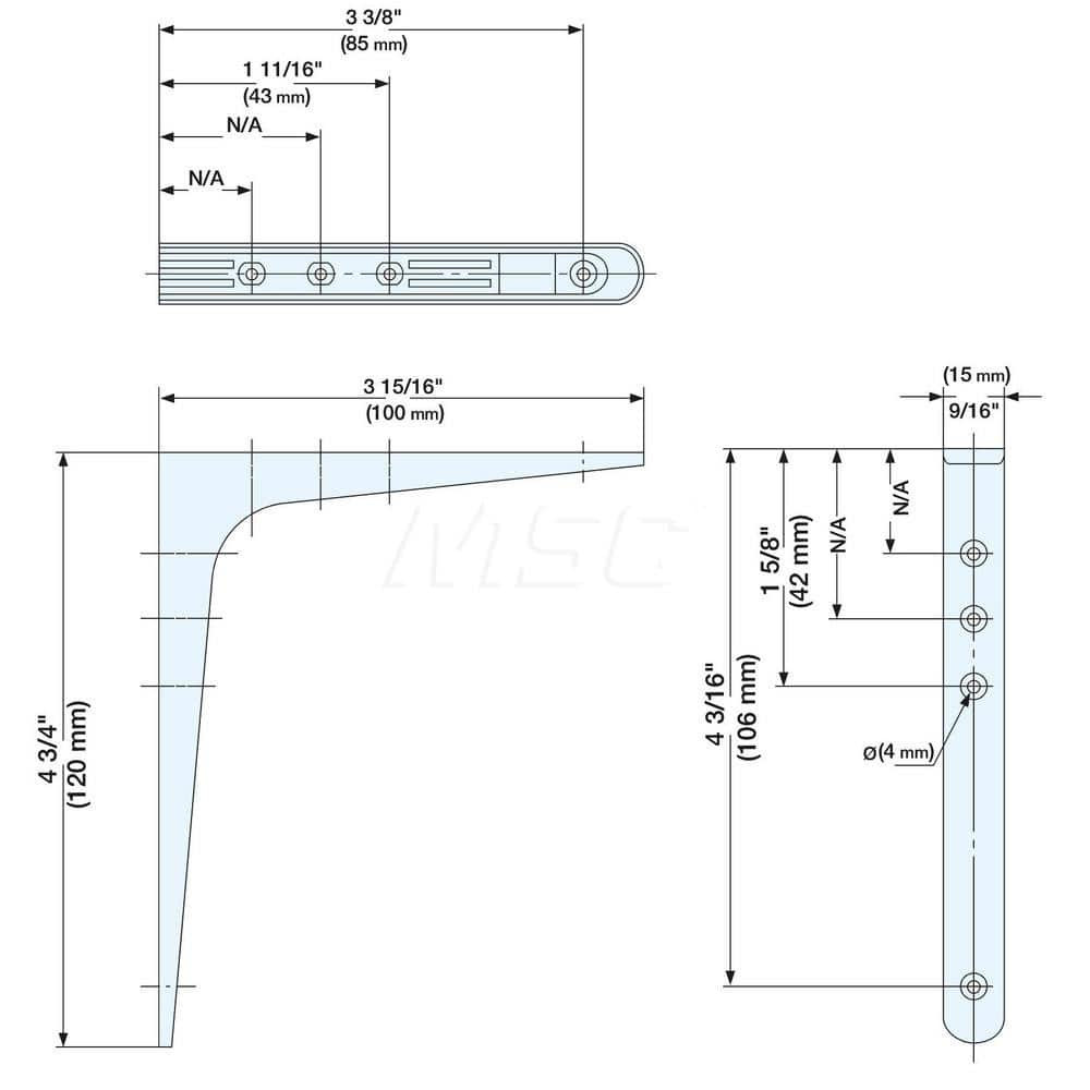 Sugatsune BTW-120 Brackets