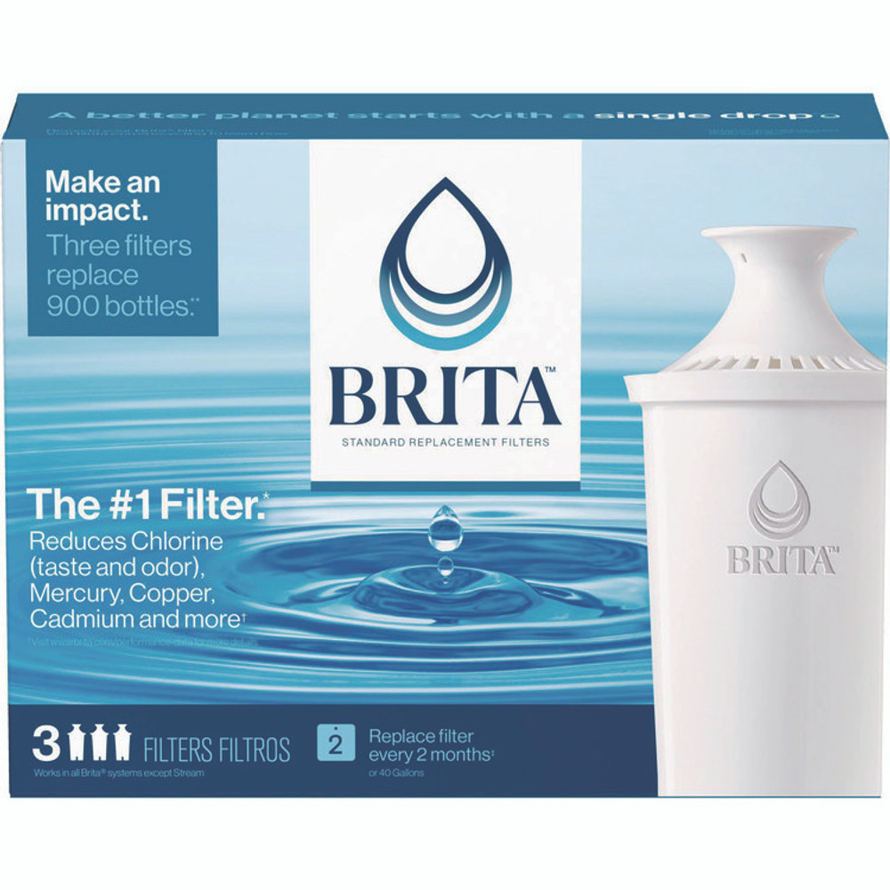 CLOROX SALES CO. Brita® 35503CT Water Filter Pitcher Advanced Replacement Filters, 3/Pack, 8 Packs/Carton