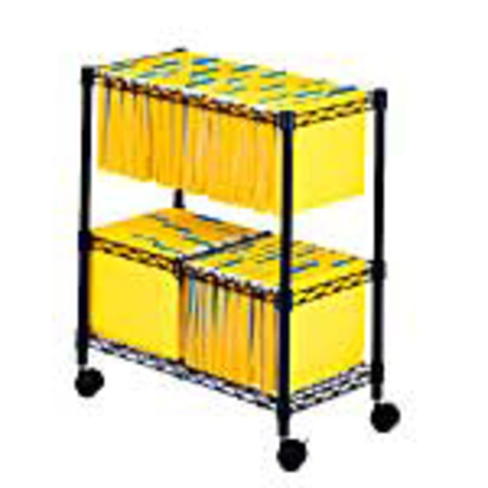 SAFCO PRODUCTS CO Safco 5278BL  2-Tier Rolling File Cart, Black