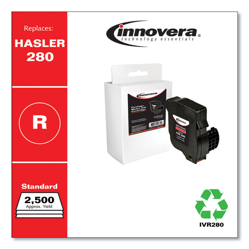 INNOVERA 280 Remanufactured Red Postage Meter Ink, Replacement for IM-280 (ISINK2IMINK2), 2,500 Page-Yield