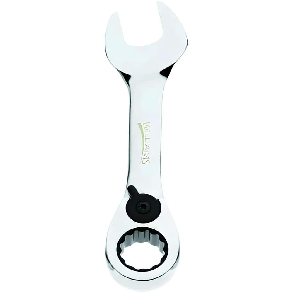 Williams JHW1211MRCS Combination Wrenches; Size (mm): 11 ; Type: Reversible Ratcheting Combination Wrench ; Finish: Polished Chrome ; Head Type: Combination ; Box End Type: 12-Point ; Handle Type: Stubby