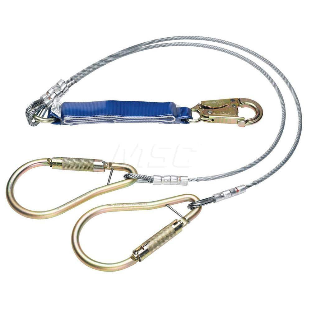 Werner C461400 Lanyards & Lifelines; Load Capacity: 5000lb ; Construction Type: Webbing ; Harness Type: Ladder Climbing ; Lanyard End Connection: Snap Hook ; Anchorage End Connection: Carabiner ; Length Ft.: 6.00