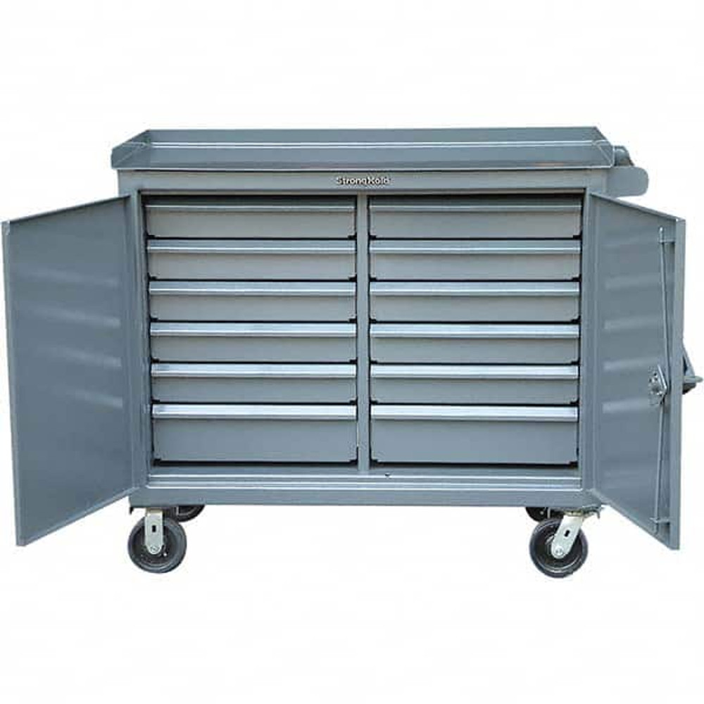 Strong Hold 4-TC-240-12/5DB 48" Wide x 36" High x 24" Deep, 12 Drawer Tool Cart