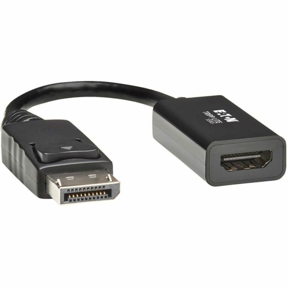 Easy installation with plug-and-play operation-no software required  Delivers outstanding picture quality at video resolutions up to 4K x 2K @ 60 Hz  Latching DP connector prevents cable from becoming accidentally dislodged  Compact unit fits easily into briefcase or laptop bag for immediate use anywhere  Keep using your current HDMI 2.0 display with a DisplayPort 1.2 source