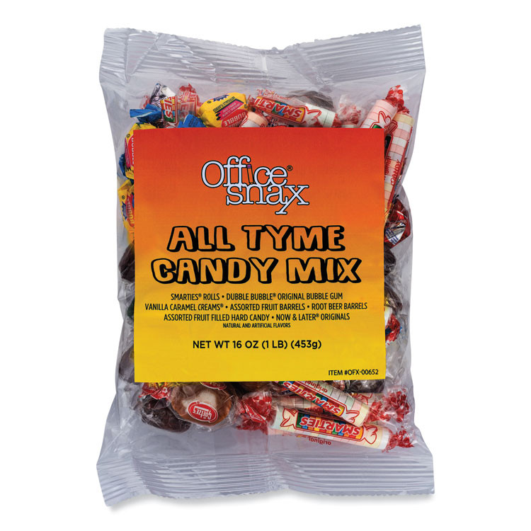 TOOTSIE ROLL INDUSTRIES Office Snax® 00652 Candy Assortments, All Tyme Candy Mix, 1 lb Bag