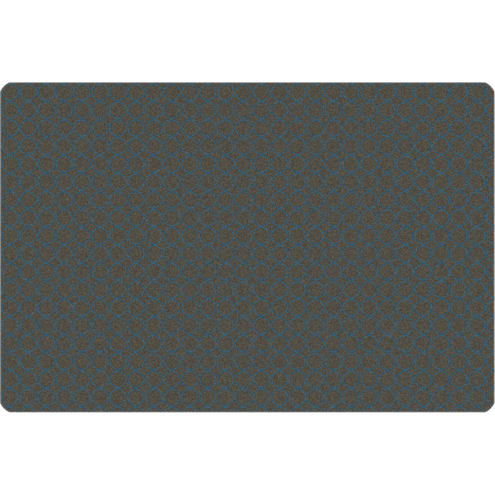 CARPETS FOR KIDS ETC. INC. Carpets For Kids 4454  KIDSoft Comforting Circles Tonal Solid Rug, 4" x 6ft, Gray/Blue