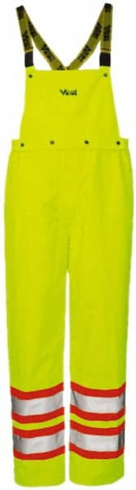 Viking U6400PG-M Bib Overalls: Size M, ANSI/ISEA 107-2015 Class E, Yellow, Polyester