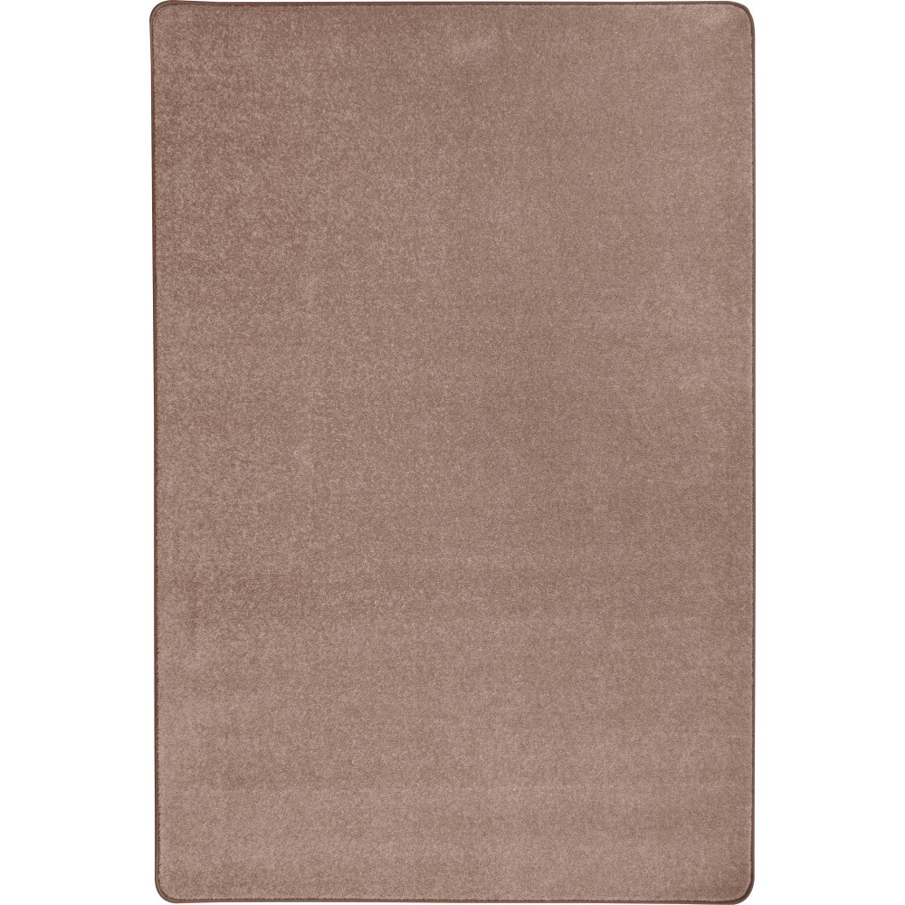 JOY CARPETS & CO. Joy Carpets 80S-09  Kid Essentials Solid Color Rectangle Area Rug, Endurance, 12ft x 7"6in, Taupe