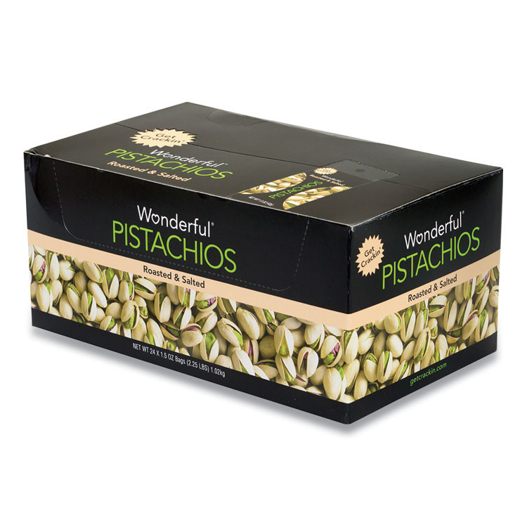THE WONDERFUL COMPANY, LLC 22000784 Roasted and Salted Pistachios, 1.5 oz Bag, 24/Pack