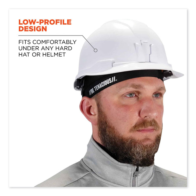 TENACIOUS HOLDINGS, INC. ergodyne® 12686 Chill-Its 6632 Performance Knit Cooling Skull Cap, Polyester/Spandex, One Size Fits Most, Black